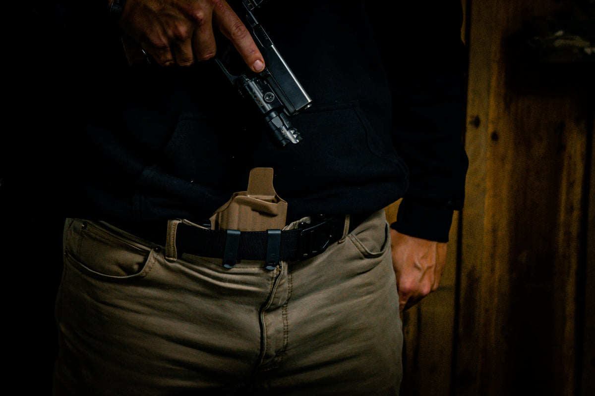 Inside the waistband